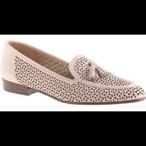 JCREW Pink Biella Loafers Perforated with Tassels